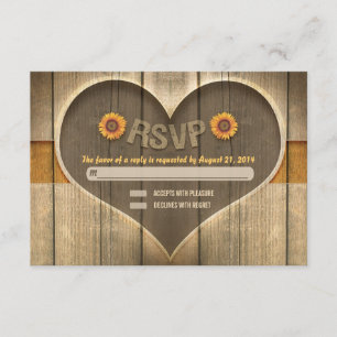 Holzofenheirat rsvp Design Karte