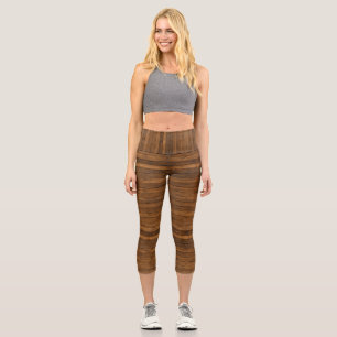 Holzoptik Capri Leggings