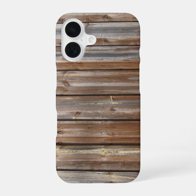 Holzoptik Cool Einzigartig iPhone 16 Hülle (Rückseite)