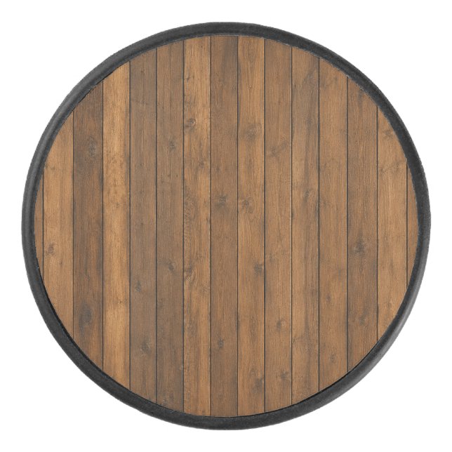 Holzoptik Eishockey Puck (Vorderseite)