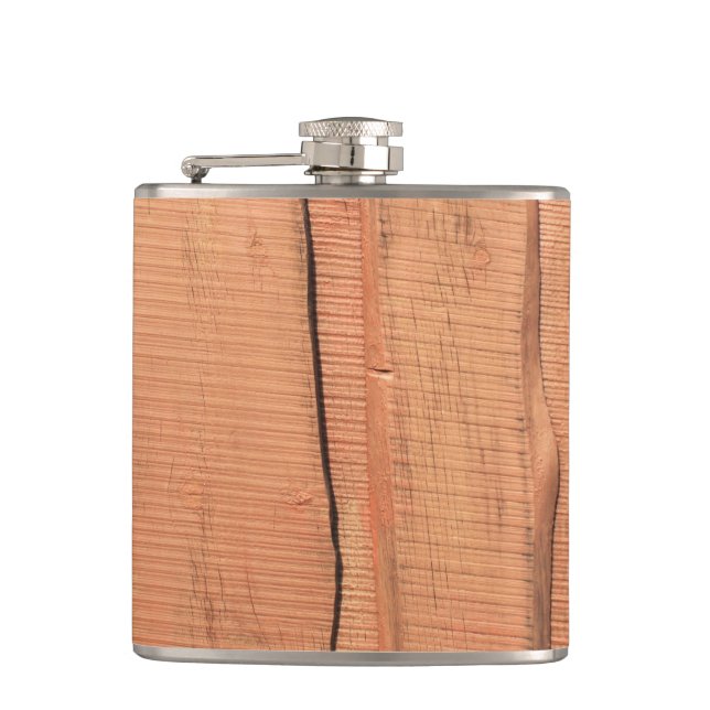 Holzoptik Flachmann (Vorderseite)