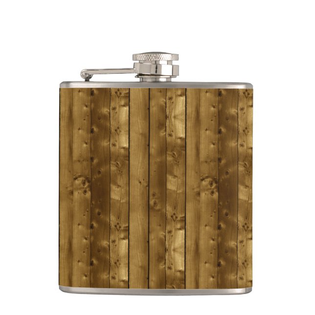 Holzoptik Flachmann (Vorderseite)