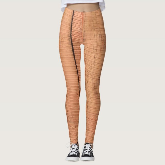 Holzoptik Leggings (Vorderseite)