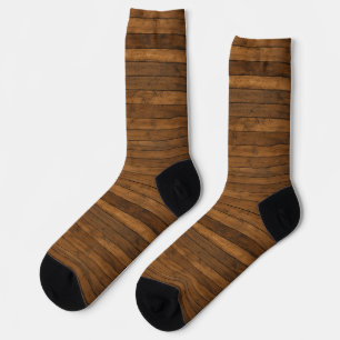 Holzoptik Socken