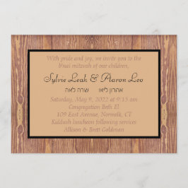 Holzpaneele Einladung