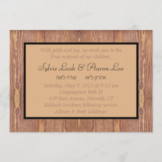 Holzpaneele Einladung