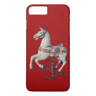 Holzpferd Antikes Karussell Rotes iPhone Case
