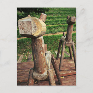 Holzpferde Postkarte