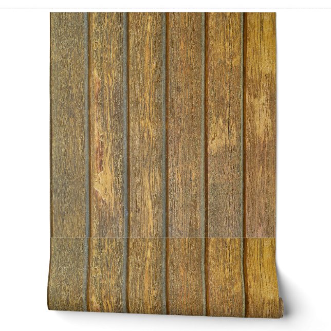 HOLZPLÄNE RUSTISCHES KABINWALLPAPIER TAPETE (Abrollen)