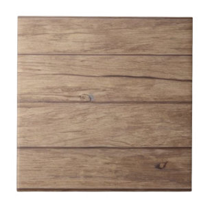 Holzplanen gestalten braune Keramik Fliese