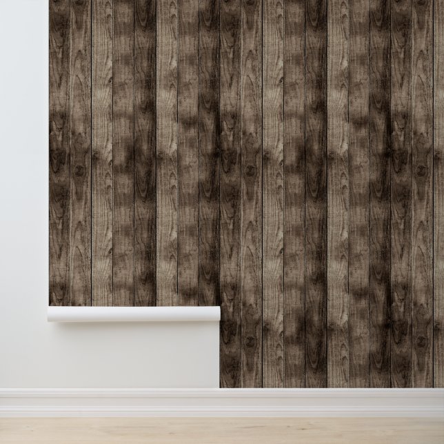 Holzplanken Tapete (Anwendung)