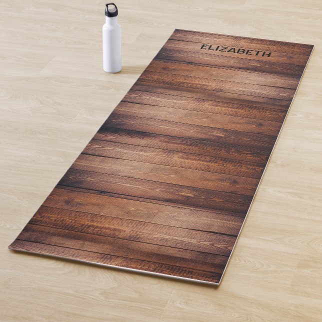 Holzplanks Personalisiert Yogamatte (Beispiel)