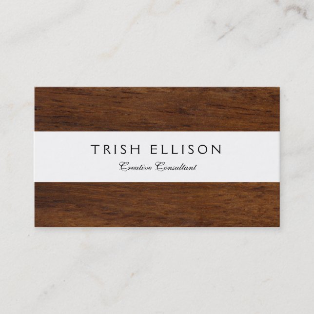 Holzplatte Schlichte Textur Lumber Visitenkarte (Vorderseite)