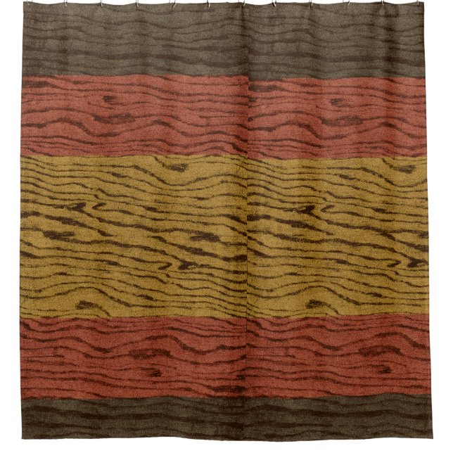 Holzplatten Deutschlandflagge Duschvorhang (Vorderseite)