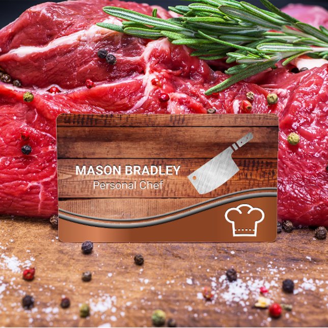 Holzplatten | Koch Hat und Knife Visitenkarte (Von Creator hochgeladen)