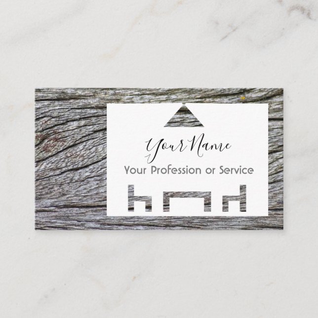 Holzrahmen für Innenarchitektur und Möbel! Bu Visitenkarte (Vorderseite)