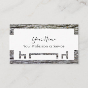 Holzrahmen für Innenarchitektur und Möbel! Visitenkarte