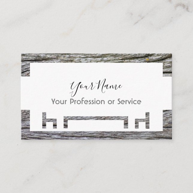 Holzrahmen für Innenarchitektur und Möbel! Visitenkarte (Vorderseite)