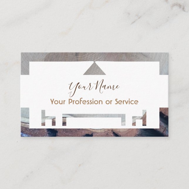 Holzrahmen für Innenarchitektur und Möbel! Visitenkarte (Vorderseite)