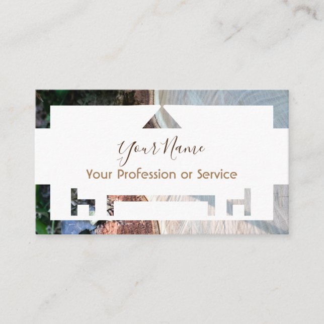 Holzrahmen für Innenarchitektur und Möbel! Visitenkarte (Vorderseite)