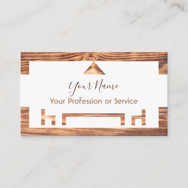 Holzrahmen für Innenarchitektur und Möbel! Visitenkarte (Vorderseite)