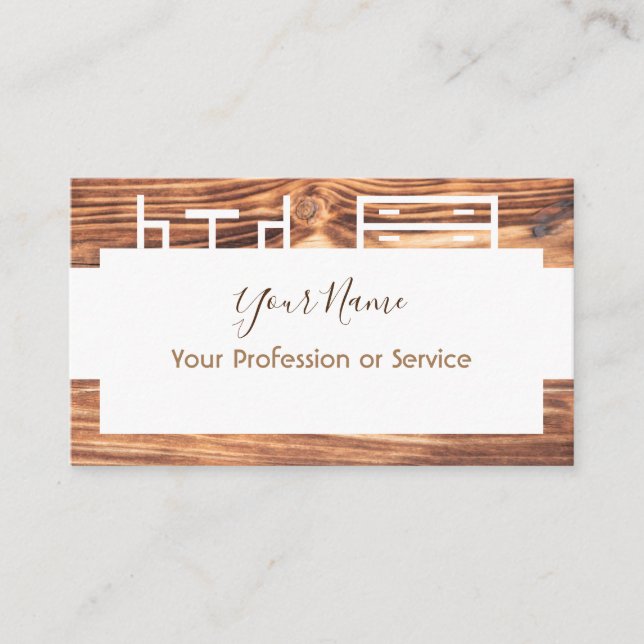 Holzrahmen für Interieur und Möbel! Visitenkarte (Vorderseite)