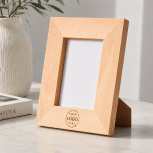 Holzrahmen Logo gravierte 4x6 Fotodisplay Geätzte Rahmen