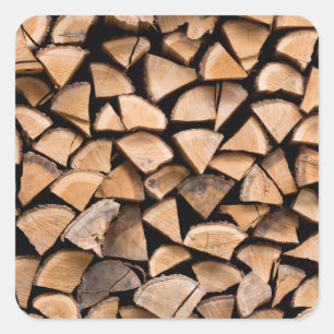 Holzrahmen Quadratischer Aufkleber
