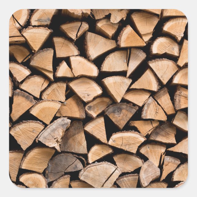 Holzrahmen Quadratischer Aufkleber (Vorderseite)