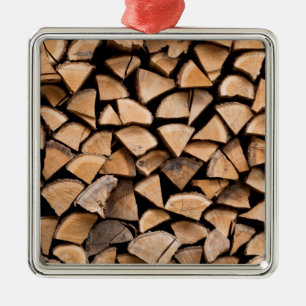 Holzrahmen Silbernes Ornament