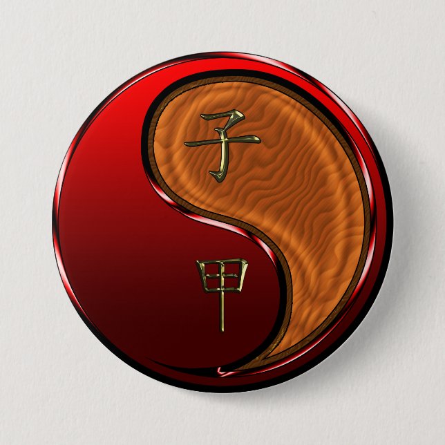 Holzratte Button (Vorderseite)