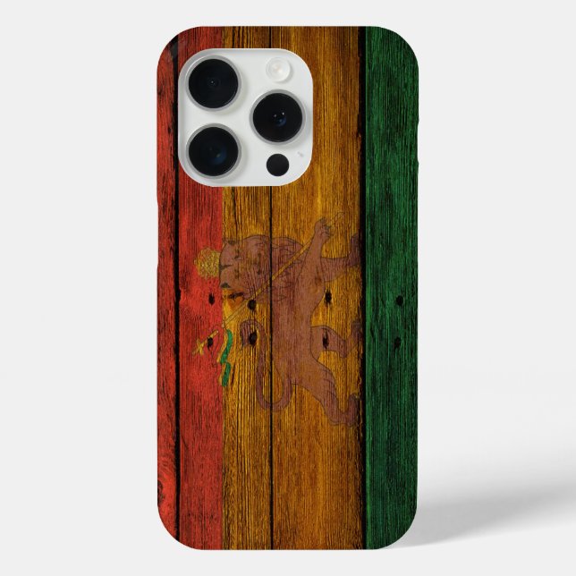 Holzreggae, Reggae, Löwe, Musik Kunst Case-Mate iPhone Hülle (Rückseite)
