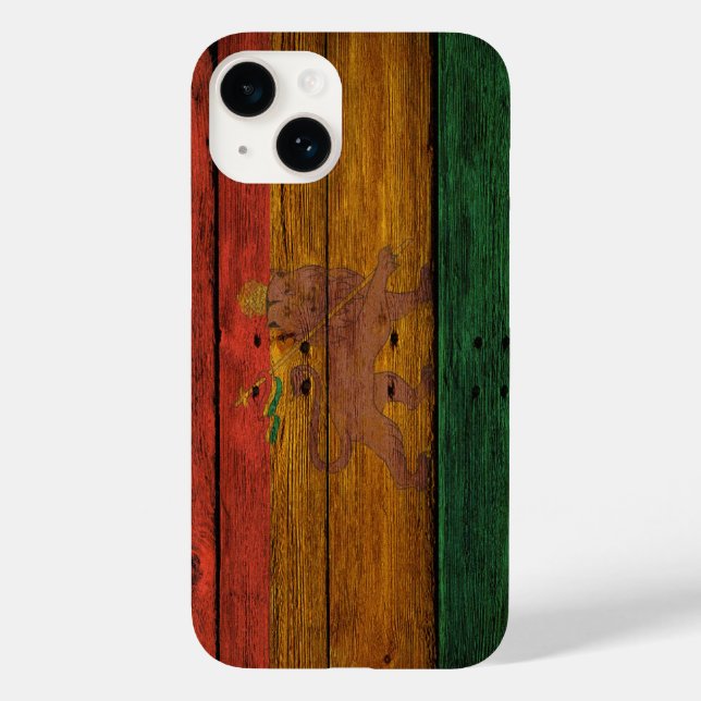 Holzreggae, Reggae, Löwe, Musik Kunst Case-Mate iPhone Hülle (Rückseite)