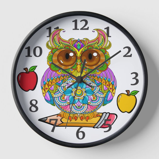 Holzsäulenuhr Uhr (Vorderseite)