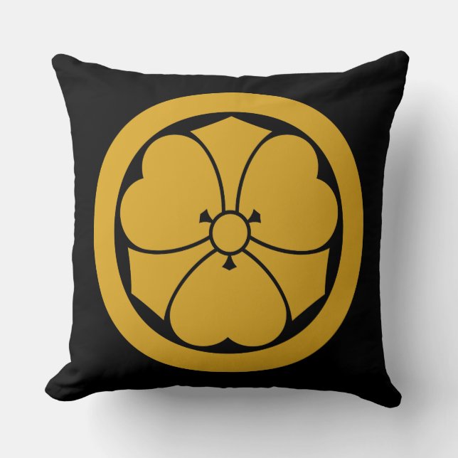 Holzscheitel mit Schwertern im Kreis 1 Kissen (Vorderseite)