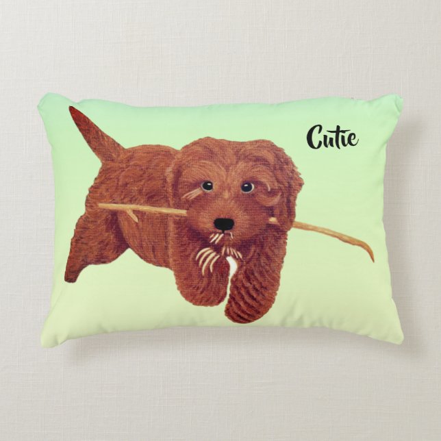 Holzschmuck Dekokissen (Vorderseite)