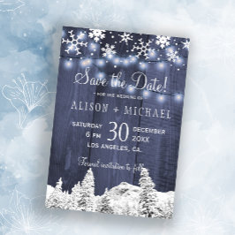 Holzschneeflocken rett Hochzeit Save The Date