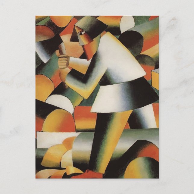 Holzschneider von Kazimir Malevich Postkarte (Vorderseite)