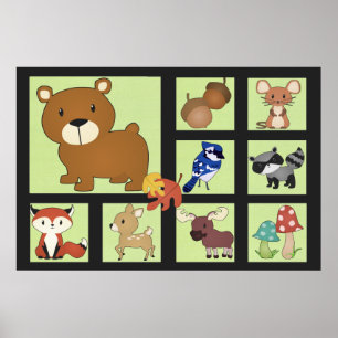 Holzschnitt drucken poster