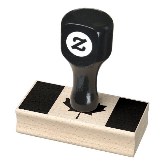 Holzschnitt-Flagge Kanadas Gummistempel (Stempel)