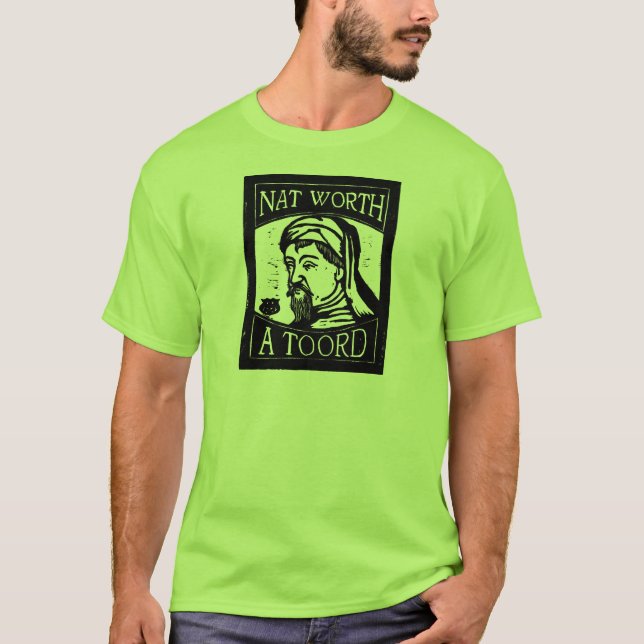 Holzschnitt Geoffrey Chaucer "national wert ein T-Shirt (Vorderseite)