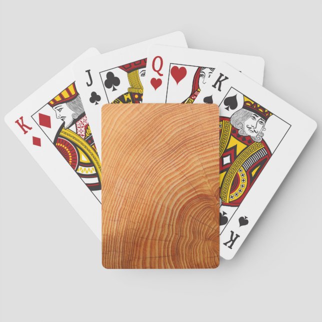 HOLZSCHNITT HOLZMUSTER SPIELKARTEN (Rückseite)