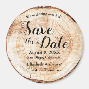 Holzschnitt Namen Hochzeit Land einzigartig Custom Magnet