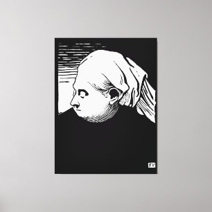 Holzschnitt-Portrait von Königin Victoria Leinwanddruck