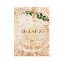 Holzschnitt-Scheiben-Grün Hochzeitsdetails QR-Code