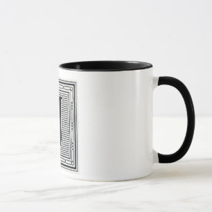 Holzschnitt Woodblock Initiale der Holztype-"J" Tasse