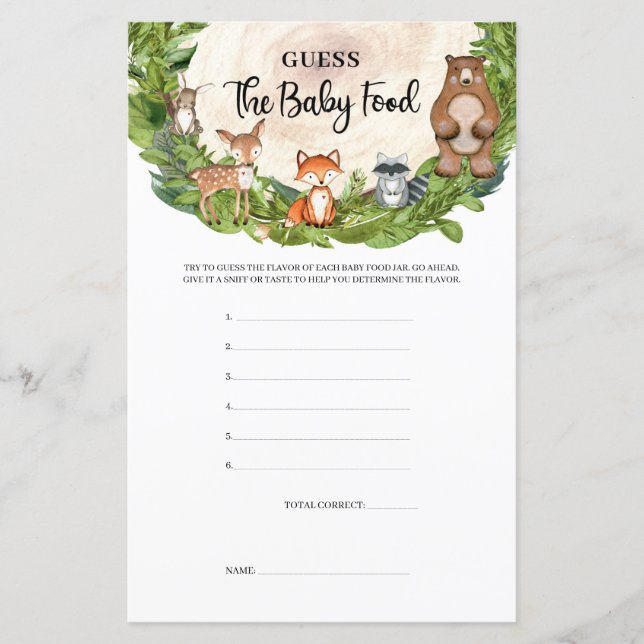 Holzschnitzel von Holztieren Raten Sie das Baby Fo (Vorderseite)