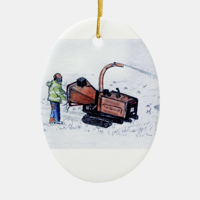 Holzschnitzer Keramik Ornament (Vorne)