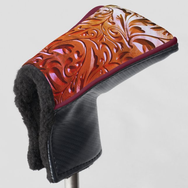 Holzschnitzereien wirken elegant abstrakt golf headcover (3/4 Vorderseite)