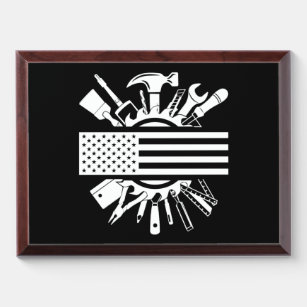 Holzschnitzereiholz der amerikanischen Flagge Awardplakette